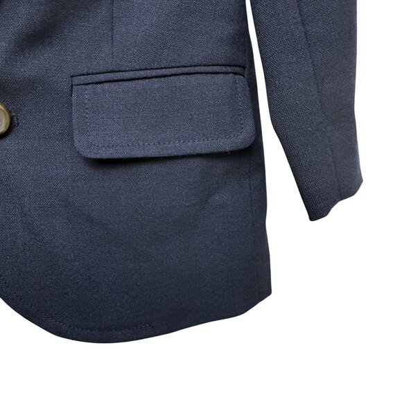 CREWCUTS Little Boys Suit Size 2 Toddler Navy Blue Wool Thompson Blazer w/ Pants - Picture 5 of 14
